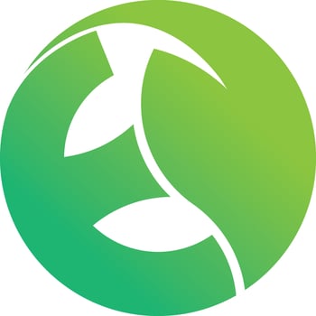 E Leaf logo design vector
