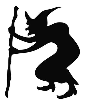 Scary witch vector silhouettes for Halloween