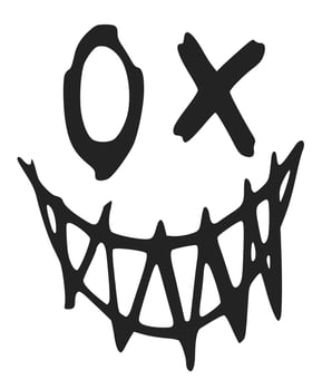 Scary mask vector silhouettes for Halloween