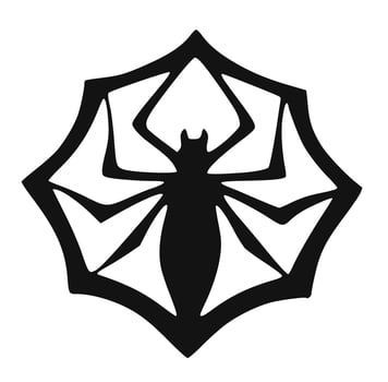 Scary spider vector silhouettes for Halloween