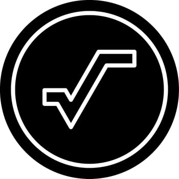 Square Root Vector Icon