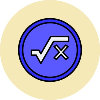 Square Root Vector Icon