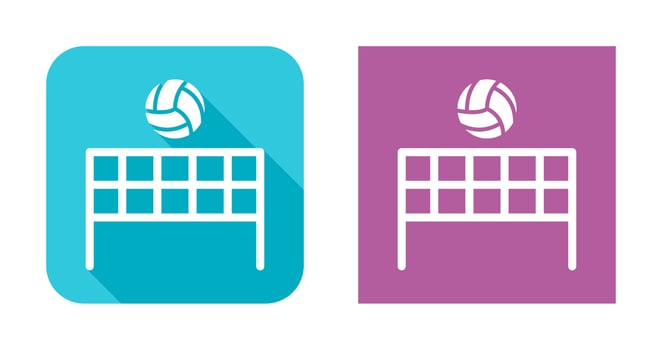 Beach Volleyball Vector Icon