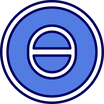Theta Vector Icon