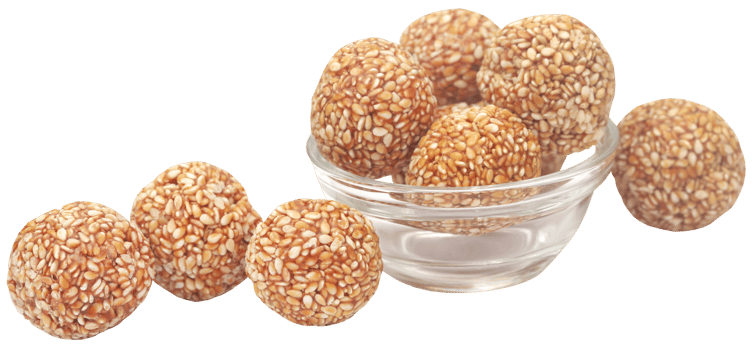 Sesame caramel laddu png
