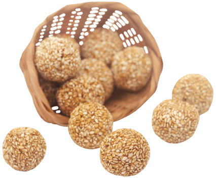 Sesame caramel laddu png