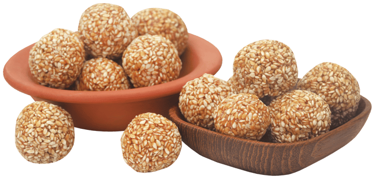 Sesame caramel laddu png