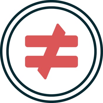 Not Equal Vector Icon
