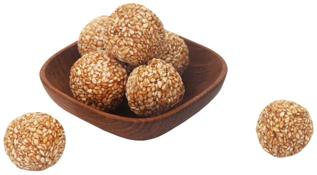 Sesame caramel laddu png