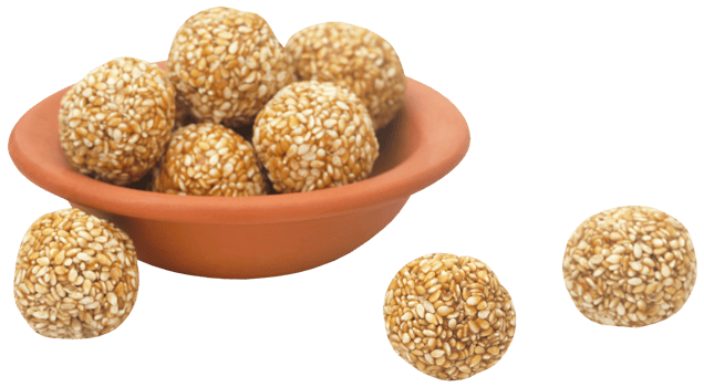 Sesame caramel laddu png