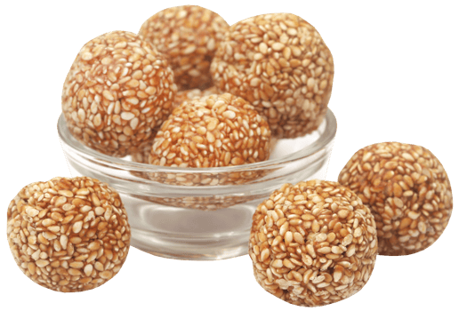 Sesame caramel laddu png
