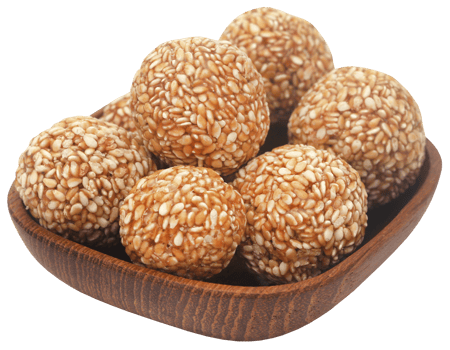 Sesame caramel laddu png