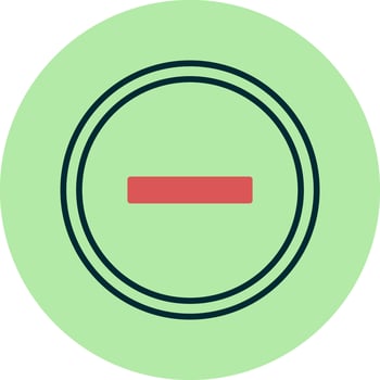 Minus Vector Icon