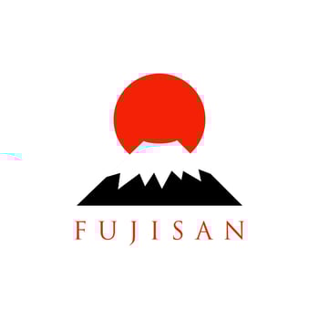mountain with rising sun japanese logo vector illustration. mount fuji logo vector isolated. Illustration of Mount Fuji, Japan. Best mount fuji logo in elegant style. Mountain fujiyama .