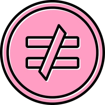 Not Equal Vector Icon