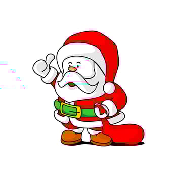 vector cartoon of santa claus