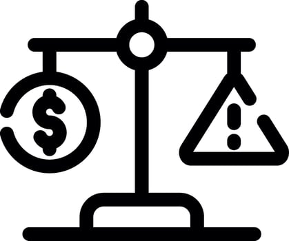 Liquidity Risk Creative Icon Design vector