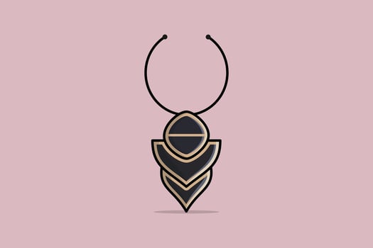 Stylish Women Necklace Design vector illustration. Beauty fashion objects icon concept. Luxury modern women events jewelry accessory vector design.