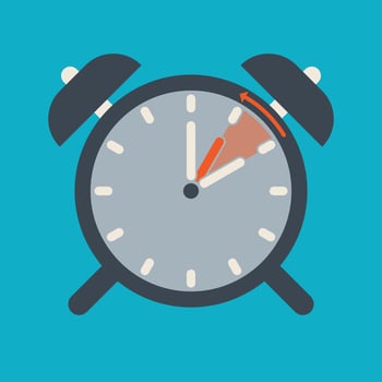 Daylight saving time ends template background. vector