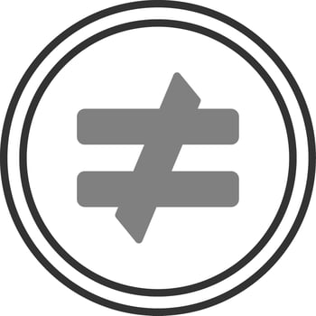 Not Equal Vector Icon