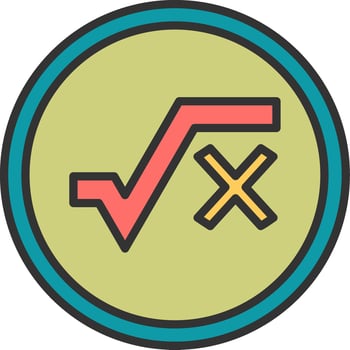 Square Root Vector Icon