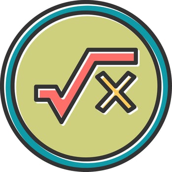 Square Root Vector Icon