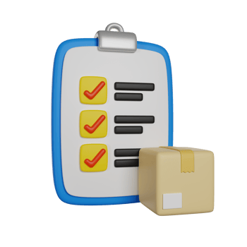 Checklist Delivery 3D render icon png