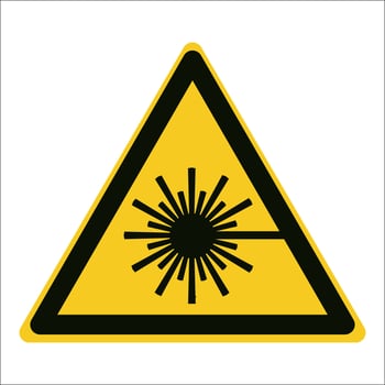 ISO 7010 Registered safety signs symbol pictogram Warnings Caution Danger Laser beam vector