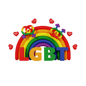LGBTQ, Rainbow LGBT, Pride Month, Human Rights 3D render icon png