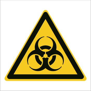 ISO 7010 Registered safety signs symbol pictogram Warnings Caution Danger Biological hazard Biohazard vector