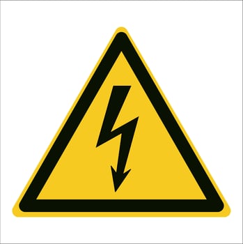 ISO 7010 Graphical symbols Registered Safety Sign Warning Electricity vector