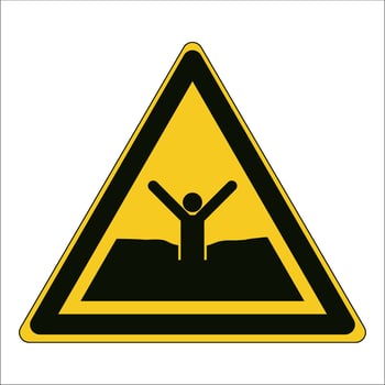 ISO 7010 Registered safety signs symbol pictogram Warnings Caution Danger Quicksand or mud deep mud or silt vector