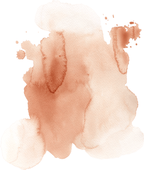 Orange-Brown Watercolor Texture Hand-painted png