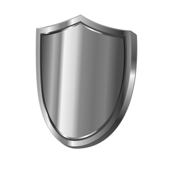 3d metal protective shield icon png
