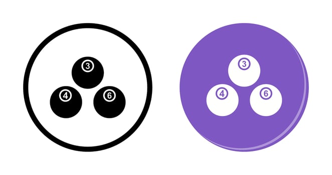 Unique Snooker Balls Vector Icon