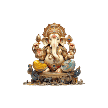AI generated Hindu God Ganesh. AI Generative png