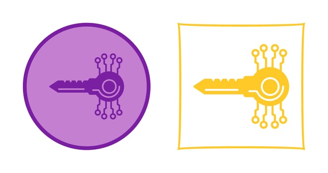 Key Code Vector Icon