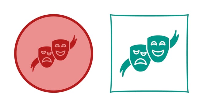 Theater Masks Vector Icon