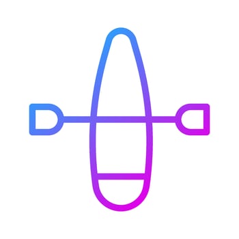 Canoe icon Gradient purple sport symbol illustration. vector