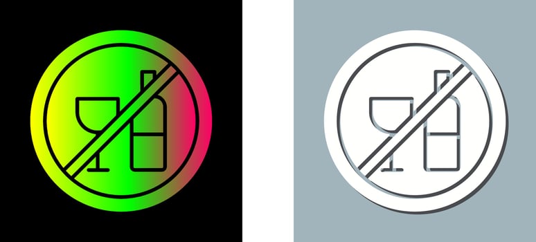 No Drinking Vector Icon
