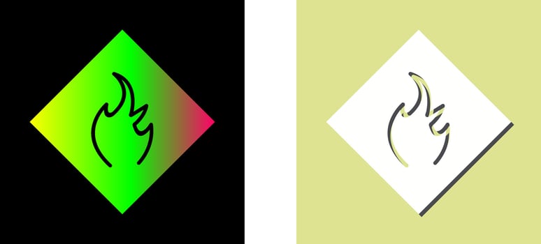 Danger of Flame Vector Icon