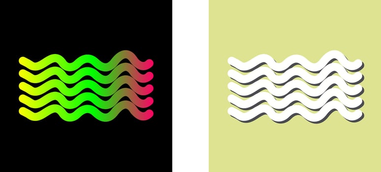 Magnetic Waves Vector Icon