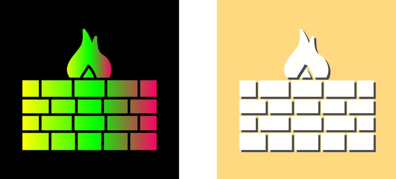 Unique Firewall Vector Icon