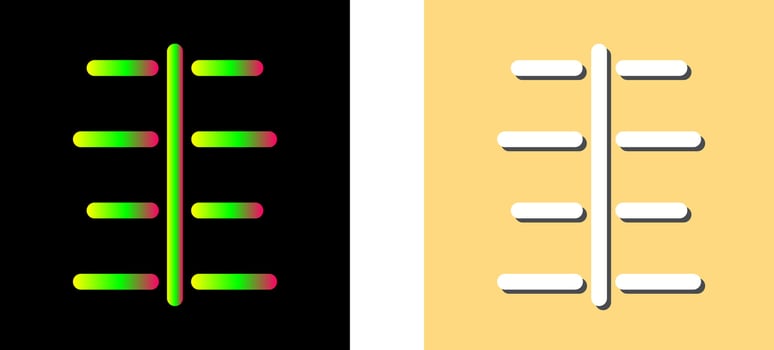 Unique Center Align Vector Icon