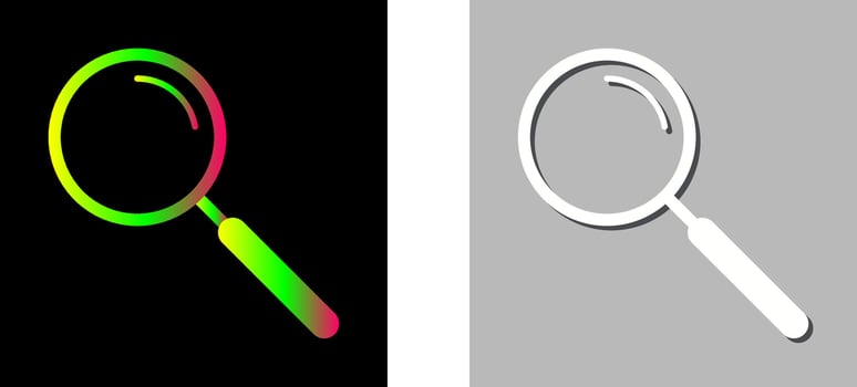Unique Search Vector Icon