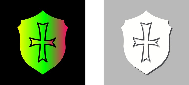 Unique Sheild Vector Icon