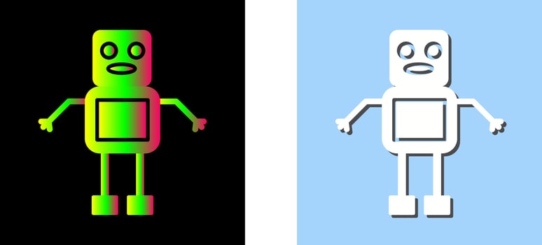 Unique Robot Vector Icon