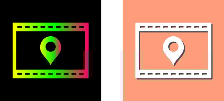 Unique Location Web Advertising Vector Icon