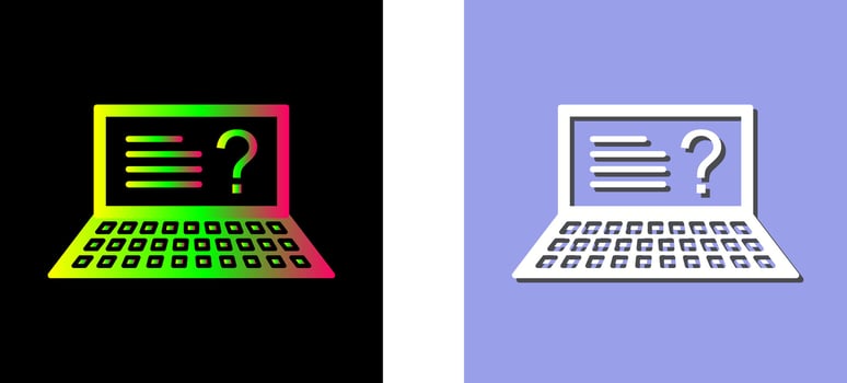 Unique Online Exam Vector Icon