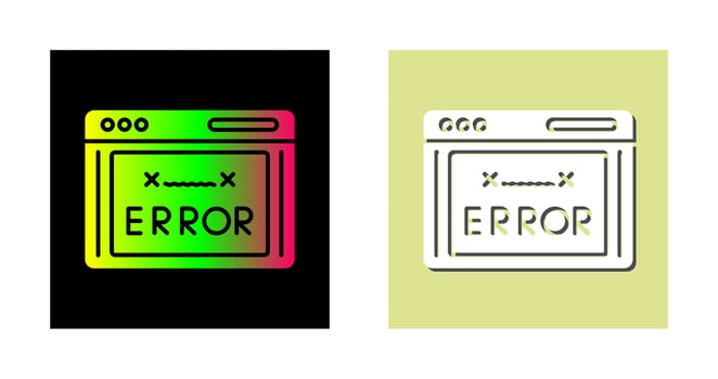 Error Code Vector Icon
